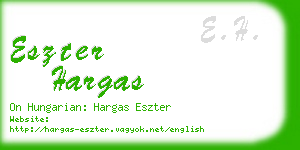 eszter hargas business card
